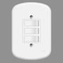 Imagem de Conjunto Fame Blanc - Interruptor Triplo Simples 10A