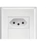 Imagem de Conjunto Fame Evidence 4X2 Branco Com Placa (2Tomada 10A)