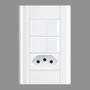 Imagem de Conjunto Fame Modulare - Interruptor 2 Teclas Simples 16A, Tomada 2P+T 10A