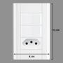 Imagem de Conjunto Fame Modulare - Interruptor 2 Teclas Simples 16A, Tomada 2P+T 10A