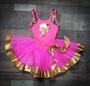 Imagem de Conjunto Fantasia Infantil Body e Saia da Barbie Rosa Pink (Tam 1 ao 10) COD.000467