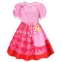 Imagem de Conjunto Fantasia RuuyiiCoco Pink Rise para Meninas - Vestido e Peruca (9-11 anos)