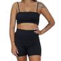 Imagem de Conjunto Feminino Academia Fitness Canelado Shorts e Top Alcinha