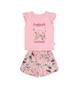 Imagem de Conjunto Feminino Bebe Blusinha Estampa Passarinho Com Shorts P Ao G