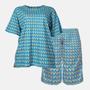 Imagem de Conjunto Feminino Bermuda Blusa Estampado Senhora Malha