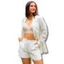 Imagem de Conjunto feminino Blazer com shorts Elegante Alfaiataria