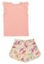 Imagem de Conjunto Feminino Blusinha Estampa Passarinho C/ Shorts Nº 1 Ao 3