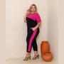 Imagem de Conjunto Feminino Calça E Blusa Manga Curta Plus Size 