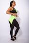 Imagem de Conjunto Feminino Calça Fitness Cintura Alta Com Detalhe E Top Tela Academia Treino Malhar F7 NEW STYLE