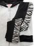 Imagem de Conjunto Feminino Casaco C/ Capuz E Legging Flanelada Zebra Nº 1-2