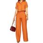 Imagem de Conjunto Feminino Casual Verão: Top com Cinto e Calças Largas
