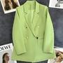 Imagem de Conjunto Feminino Casual Verde - Jaqueta Blazer para Primavera/Outono - Estilo Coreano