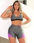 Imagem de Conjunto Feminino com Short com Recorte em Tela nas Laterais e Top com Recorte em Tela