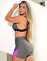 Imagem de Conjunto Feminino com Short com Recorte em Tela nas Laterais e Top com Recorte em Tela