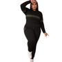 Imagem de Conjunto Feminino Crepe Plus Size Faixa Premium Confortável