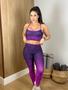 Imagem de conjunto feminino de academia fitnees de cropped top e moda quente e frio