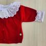 Imagem de Conjunto Feminino de Tricô 3 Peças Body, Cardigan e Calça Infantil de Bebê 283