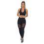 Imagem de Conjunto Feminino Fitness Tule Preto