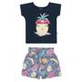 Imagem de Conjunto Feminino Infantil 2 Peças Short E Blusa Frutas