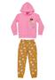 Imagem de Conjunto Feminino Infantil com Jaqueta e Calça em Moletom Bee Loop