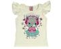 Imagem de Conjunto Feminino Infantil Fashion Cat - Lual Kids - Off White/Carmim