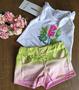 Imagem de Conjunto feminino infantil - shorts em sarja sublimado