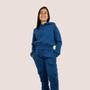 Imagem de Conjunto Feminino Liso Moletom Cargo Com Touca Toque Macio