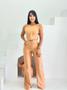 Imagem de Conjunto Feminino Longo Cropped Ajustável Calça Com Cinto 9697