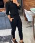 Imagem de Conjunto Feminino Moletinho Calça e Blusa com Detalhe Botão