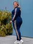 Imagem de Conjunto Feminino Plus Size Calça Blusa Com Ziper Crepe