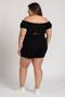 Conjunto Feminino Plus Size Moletinho Ciganinha Detalhes Babados Elástico - Serena Imagem de Conjunto Feminino Plus Size Moletinho Ciganinha Detalhes Babados Elástico - Serena