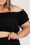 Conjunto Feminino Plus Size Moletinho Ciganinha Detalhes Babados Elástico - Serena Imagem de Conjunto Feminino Plus Size Moletinho Ciganinha Detalhes Babados Elástico - Serena