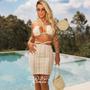 Imagem de Conjunto feminino saia e top com bojo praia