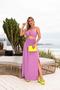 Imagem de Conjunto Feminino Saia Longa Com Fenda E Cropped Estilo Laço Talita 