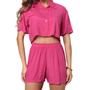 Imagem de Conjunto Feminino Short e Camisa Curta com Botões Moda Verão