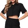 Imagem de Conjunto Feminino Short e Camisa Curta com Botões Moda Verão