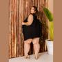 Imagem de Conjunto Feminino Shorts Colete Liso Plus Size Extra Grande Verão