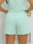 Imagem de Conjunto Feminino Shorts E Colete E Cinto Em Alfaiataria Premium Top