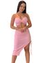 Imagem de Conjunto Feminino Top sem alça com Saia Midi