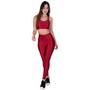 Imagem de Conjunto Fitness 3D Cropped Bojo Removível e Legging Cintura Alta - CONJUNTO BÁRBARA