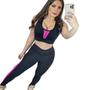 Imagem de Conjunto Fitness Academia Feminino Top com bojo, Short e Legging