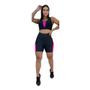 Imagem de Conjunto Fitness Academia Feminino Top com bojo, Short e Legging