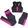 Imagem de Conjunto Fitness Academia Feminino Top Short e Legging 3 peças