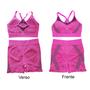 Imagem de Conjunto Fitness Academia Short + Top Bojo Removível - Kit com 2 Conjuntos Cores Sortidas