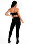 Imagem de Conjunto Fitness calça Legging com bolso + Cropped sem alça