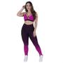 Imagem de Conjunto Fitness Calça Legging Feminina Degrade + Top Tiras Bojo Orbis - Rosa, M