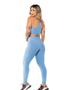 Imagem de Conjunto Fitness Feminino Bubble Azul Academia WarFit