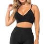 Imagem de Conjunto Fitness Feminino Bubble Preto Academia WarFit