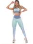 Imagem de Conjunto Fitness Feminino Calça e Top Esportivo Azul Premium Academia