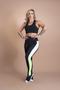Imagem de Conjunto Fitness Feminino Calça Legging Cintura Alta Detalhe E Top Nadador Básico Moda Academia Treino F7 NEW STYLE